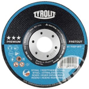 TYROLIT navrondell FASTCUT 2IN1 178x7x22,23 vinkelböjd A30P stål/rostfr.stål