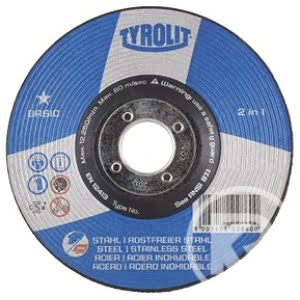 TYROLIT navrondell 2IN1 125x6x22,23 vinkelböjd A30Q BASIC stål/rostfritt stål