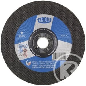 TYROLIT navrondell 2IN1 230x8x22,23 vinkelböjd A30Q BASIC stål/rostfritt stål