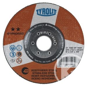 TYROLIT navrondell 125x6x22,23 vinkelböjd A30R STANDARD rostfritt stål