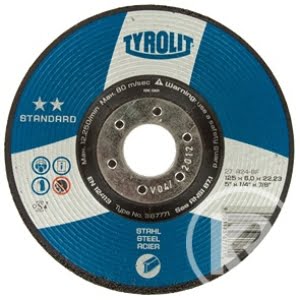 TYROLIT navrondell 125x6x22,23 vinkelböjd A24S STANDARD stål