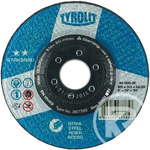 TYROLIT kapskiva 125x3,0x22,23 vinkelböjd A30S STANDARD stål